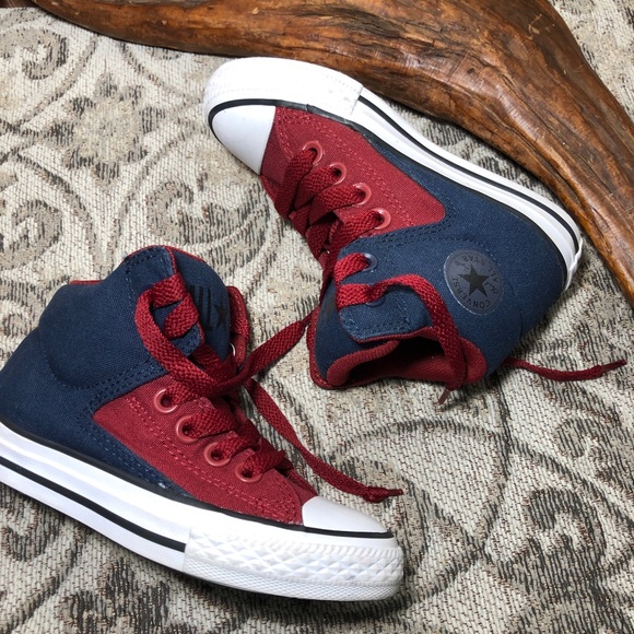 Converse All Star High-Top Padded Sneakers - Red and Blue - Picture 3 of 6